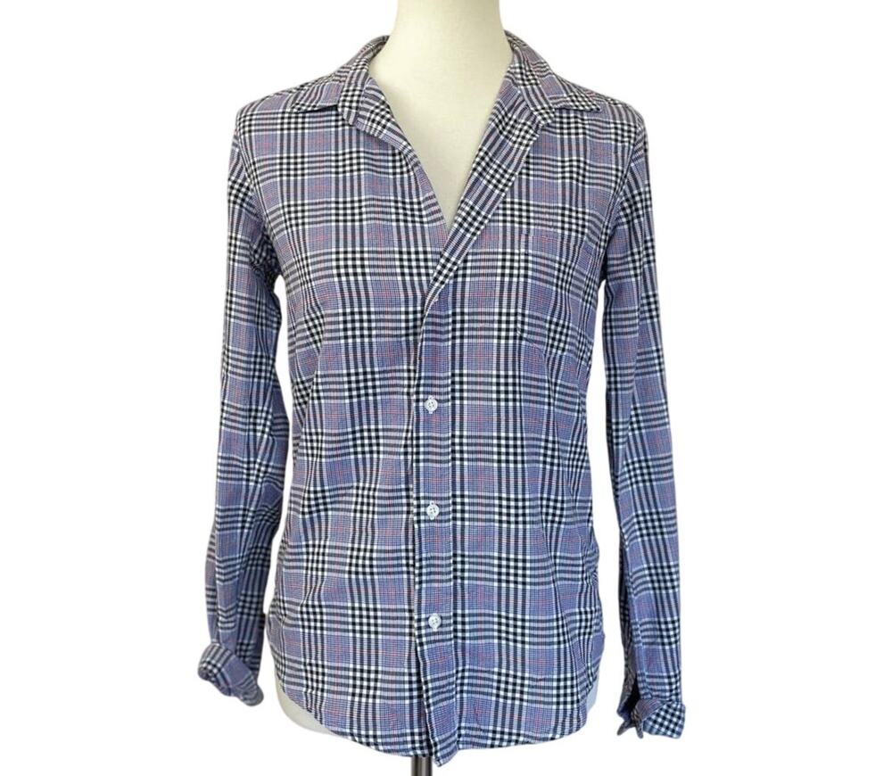 Frank & Eileen Barry Button Down Shirt - Red/Black/Blue/White Check - Size Small